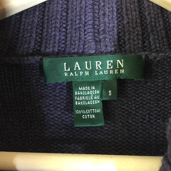 Ralph Lauren purple cowl neck sweater cotton small - Picture 4 of 5